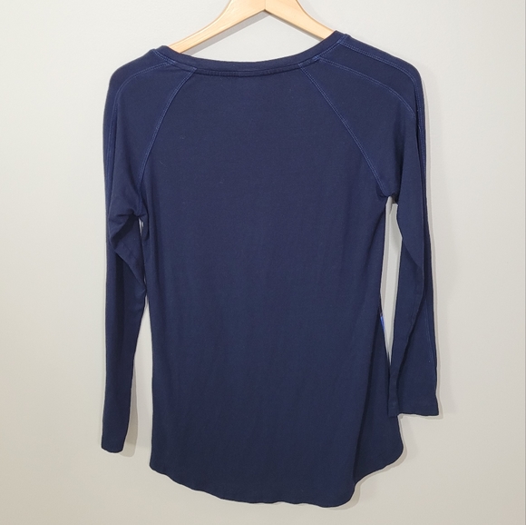 Simply art blue long sleeve artistic tee - Picture 5 of 7